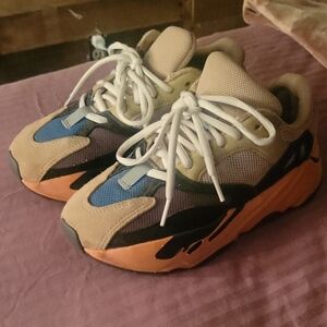 adidas Kids Sneakers in Blue, Tan, and Black